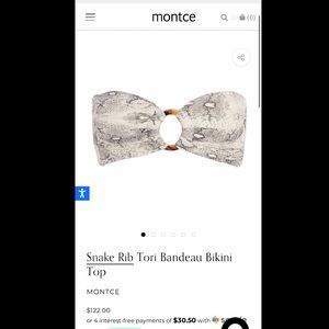 Top and bottom! Montce snake rib bikini